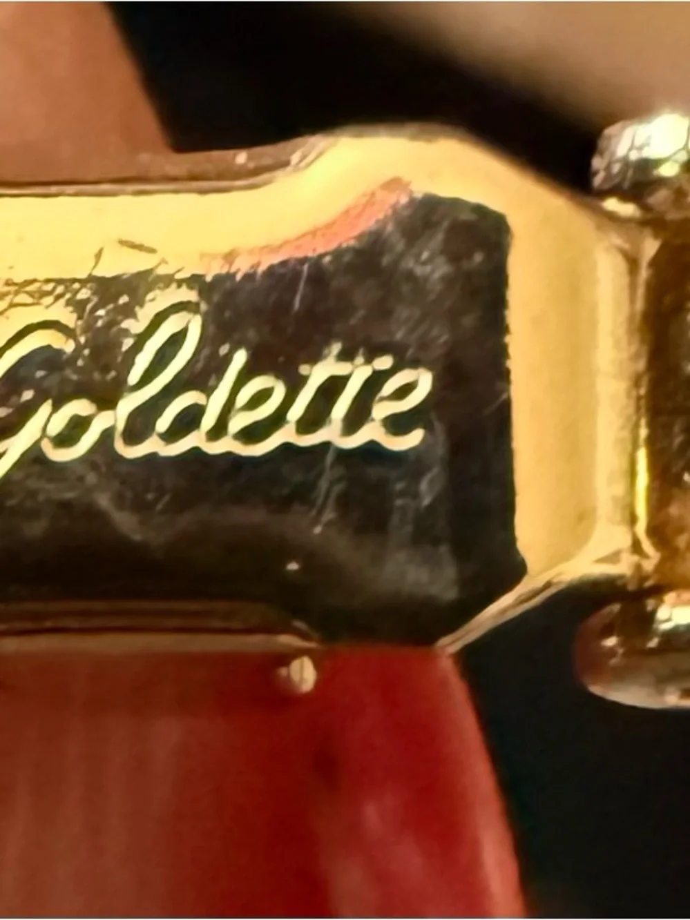 Goldette Gold-Tone Mesh Bracelet | Vintage Statement Jewelry | Signed